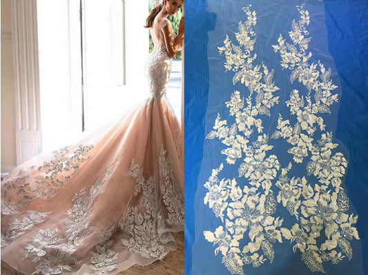 High grade flat embroidery lace