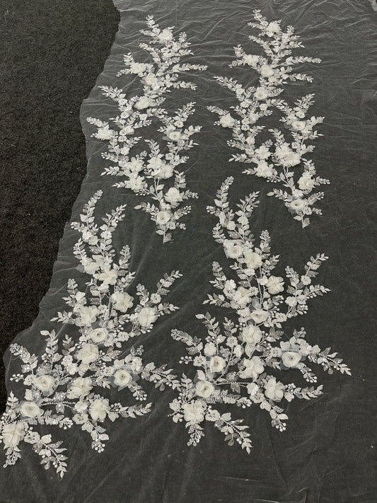 2024 new 3d lace flower off white