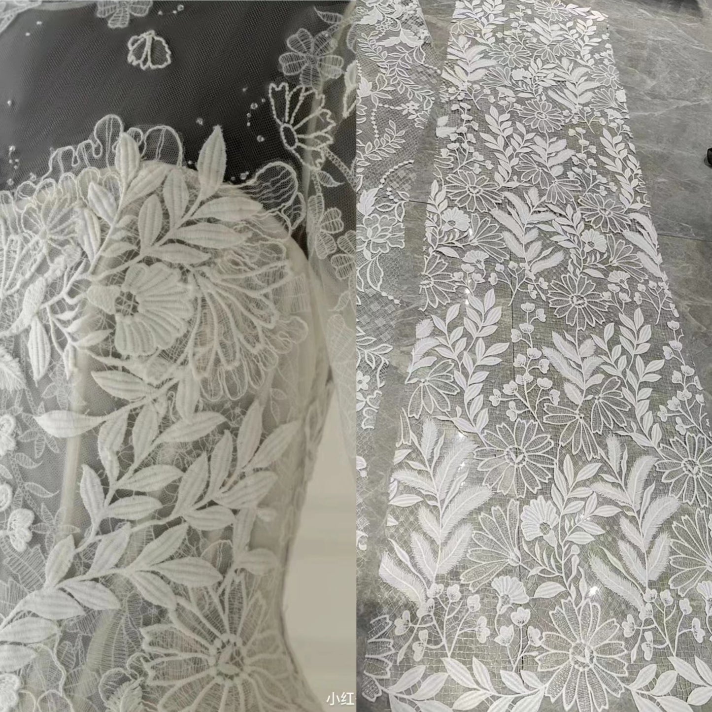 Leaf wedding dress lace